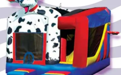 Dalmatian Inflatable Combo Slide and Bouncer